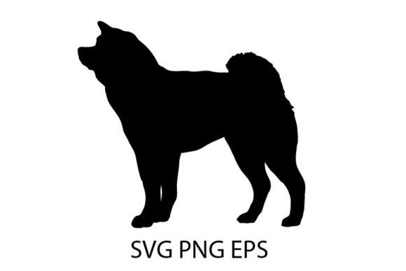 Akita Dog Silhouette Vector