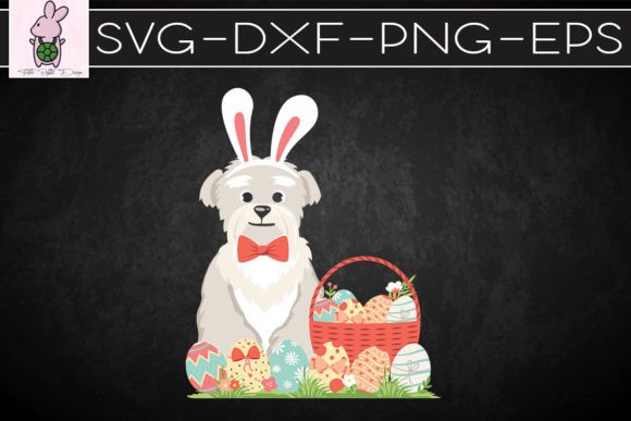 Bunny Dog with Easter Basket SVG