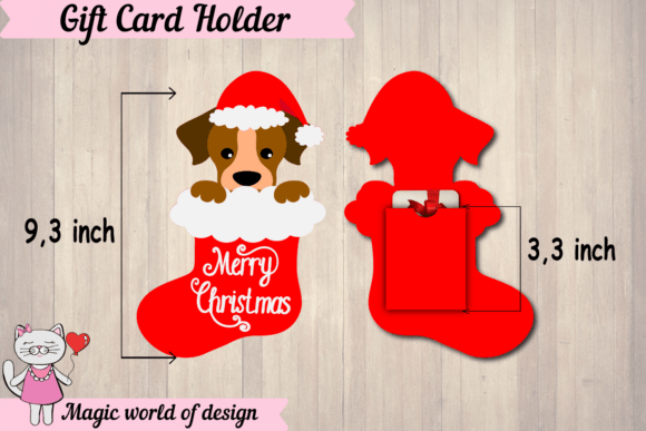 Christmas Dog Gift Card Holder Svg