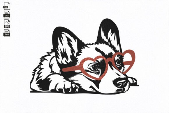 Cute Corgi SVG for Embroidery