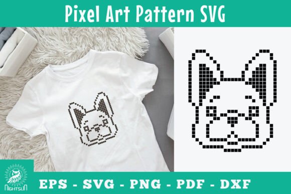 Cute Dog Pixel Art Pattern SVG 2