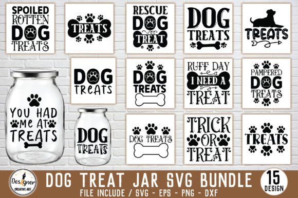 Dog Treat Jar SVG Bundle