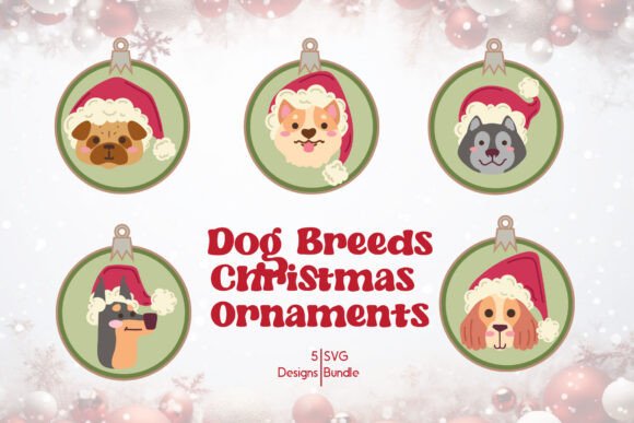Festive Dog Ornaments Bundle