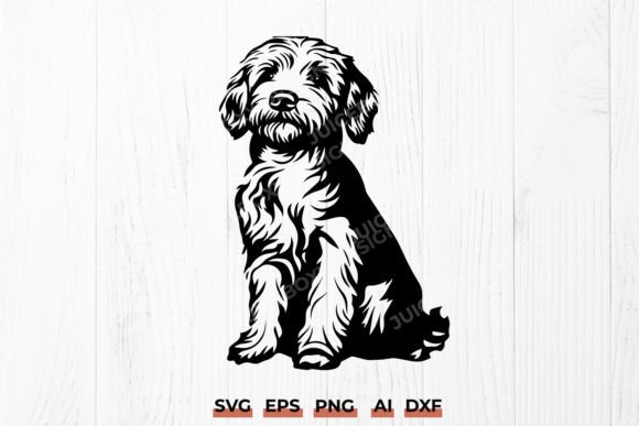 Goldendoodle SVG Cut File – Cute Dog DXF