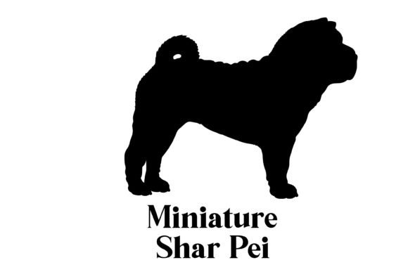 Miniature Shar Pei Dog Silhouette Breeds