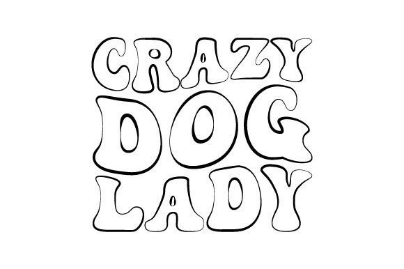 Retro Crazy Dog Lady Sublimation SVG PNG